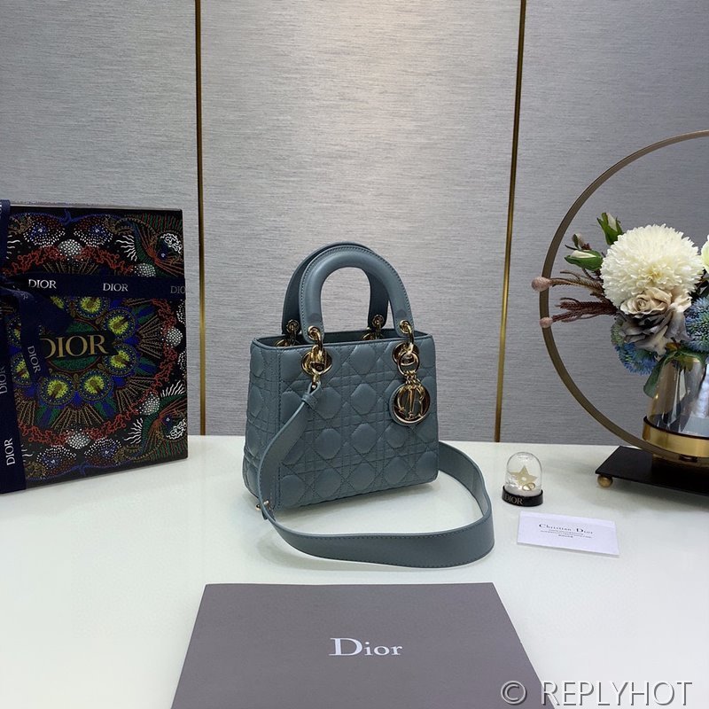 디올 Lady Dior My ABCDior 스몰 백 / 헤이즈블루 [매장가840만원대]
