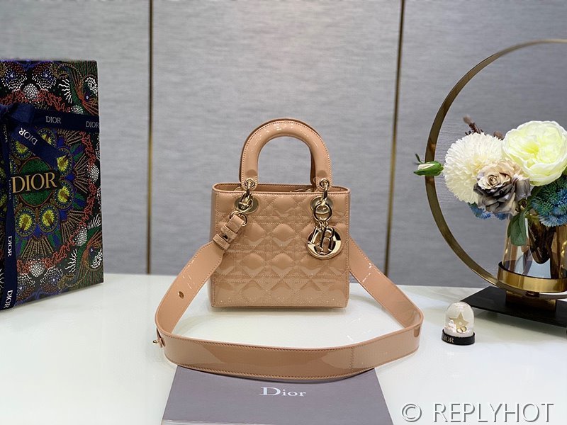 디올 Lady Dior My ABCDior 스몰 백 / 핑크 페이턴트 [매장가840만원대]