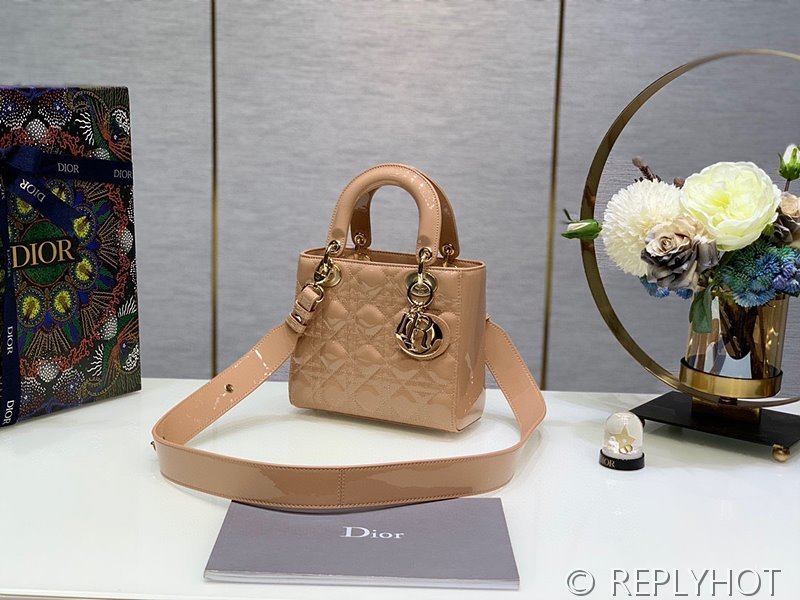 디올 Lady Dior My ABCDior 스몰 백 / 핑크 페이턴트 [매장가840만원대]