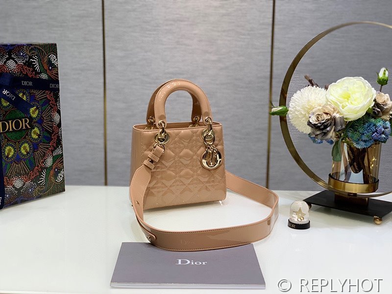 디올 Lady Dior My ABCDior 스몰 백 / 핑크 페이턴트 [매장가840만원대]