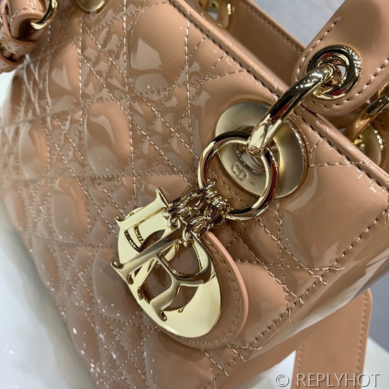 디올 Lady Dior My ABCDior 스몰 백 / 핑크 페이턴트 [매장가840만원대]