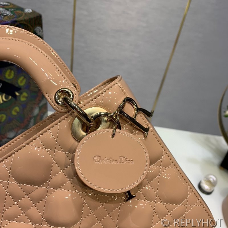 디올 Lady Dior My ABCDior 스몰 백 / 핑크 페이턴트 [매장가840만원대]