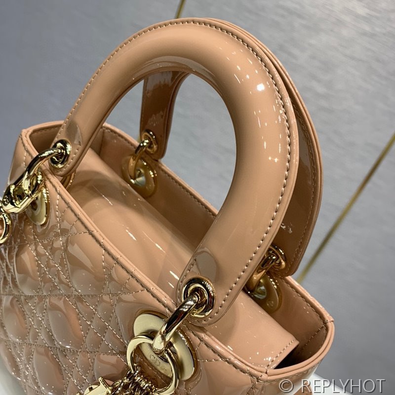 디올 Lady Dior My ABCDior 스몰 백 / 핑크 페이턴트 [매장가840만원대]