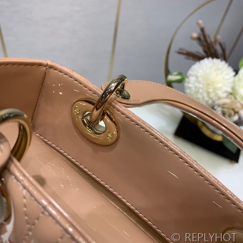 디올 Lady Dior My ABCDior 스몰 백 / 핑크 페이턴트 [매장가840만원대]