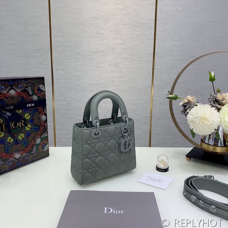 디올 Lady Dior My ABCDior 스몰 백 / 울트라매트 스톤그레이 [매장가840만원대]