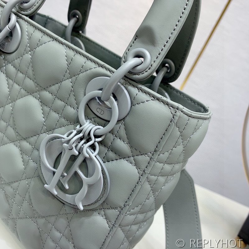 디올 Lady Dior My ABCDior 스몰 백 / 울트라매트 스톤그레이 [매장가840만원대]