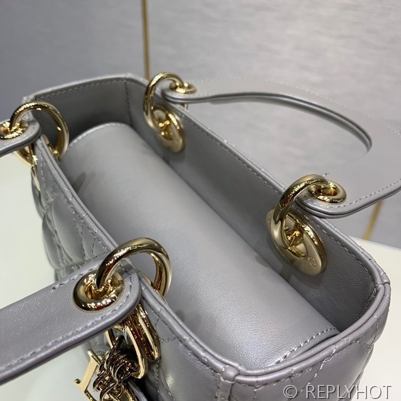 디올 Lady Dior My ABCDior 스몰 백 / 오팔린 그레이 펄 [매장가840만원대]