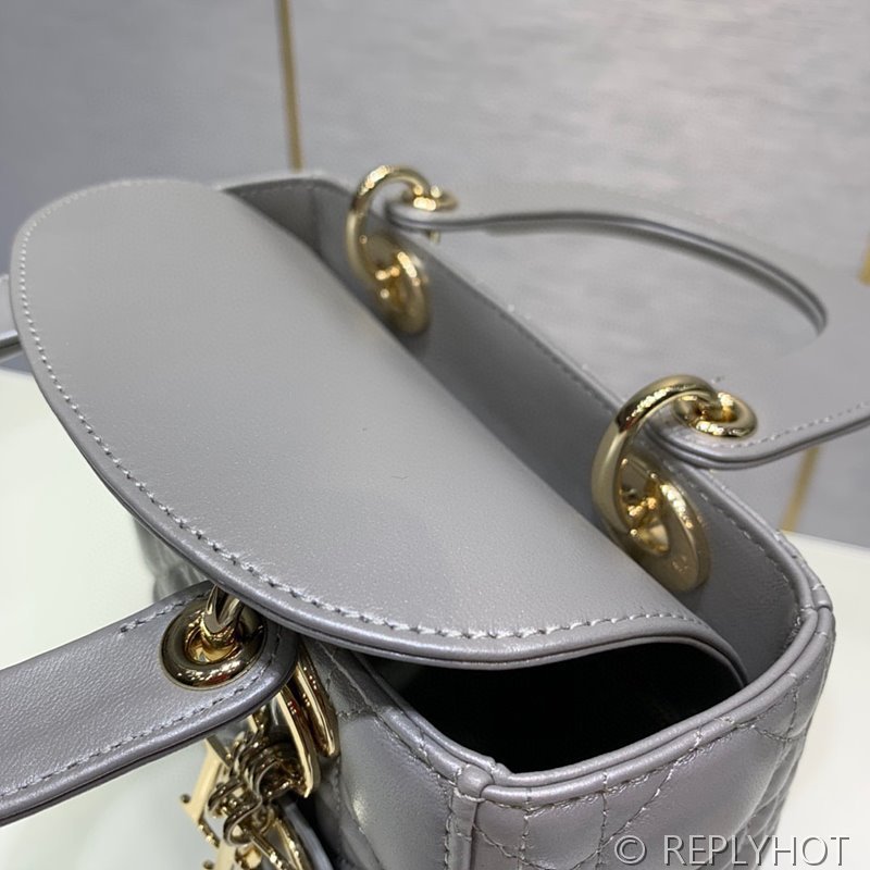 디올 Lady Dior My ABCDior 스몰 백 / 오팔린 그레이 펄 [매장가840만원대]