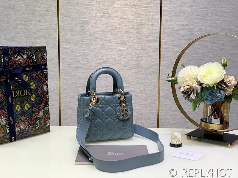 디올 Lady Dior My ABCDior 스몰 백 / 데님블루 에나멜 [매장가840만원대]