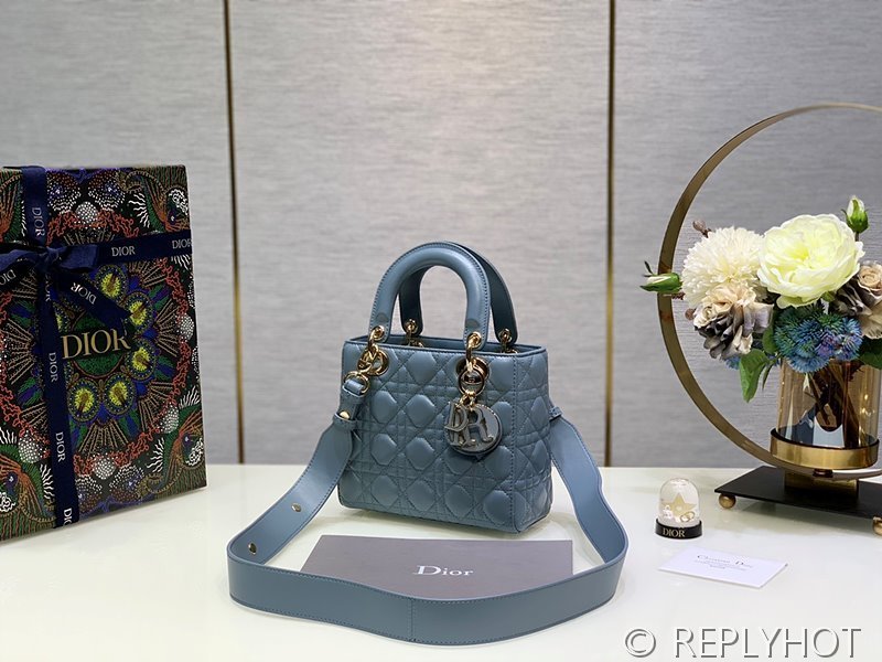 디올 Lady Dior My ABCDior 스몰 백 / 데님블루 에나멜 [매장가840만원대]