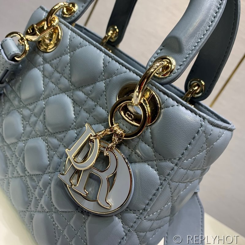 디올 Lady Dior My ABCDior 스몰 백 / 데님블루 에나멜 [매장가840만원대]