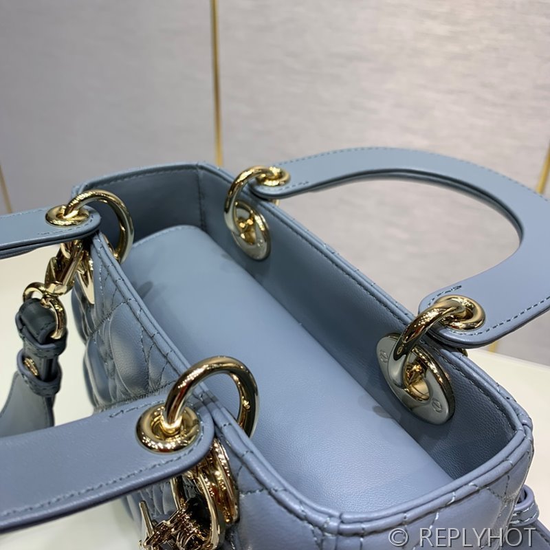 디올 Lady Dior My ABCDior 스몰 백 / 데님블루 에나멜 [매장가840만원대]