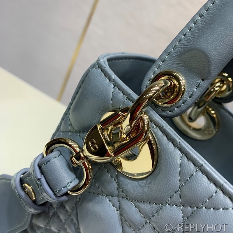 디올 Lady Dior My ABCDior 스몰 백 / 데님블루 에나멜 [매장가840만원대]