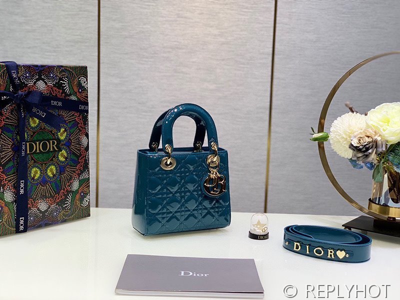 디올 Lady Dior My ABCDior 스몰 백 / 네이비블루 페이턴트 [매장가840만원대]