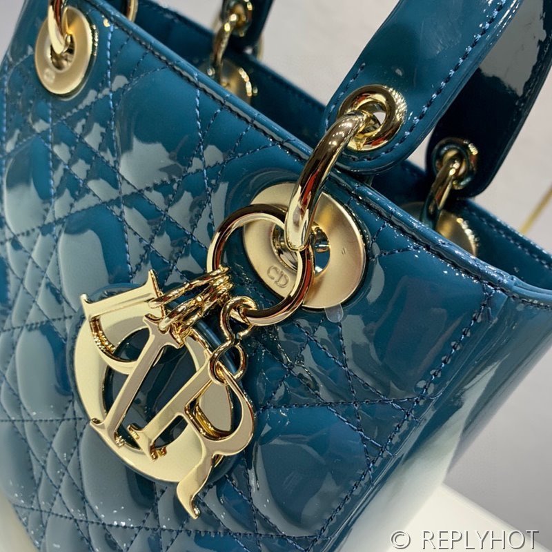 디올 Lady Dior My ABCDior 스몰 백 / 네이비블루 페이턴트 [매장가840만원대]