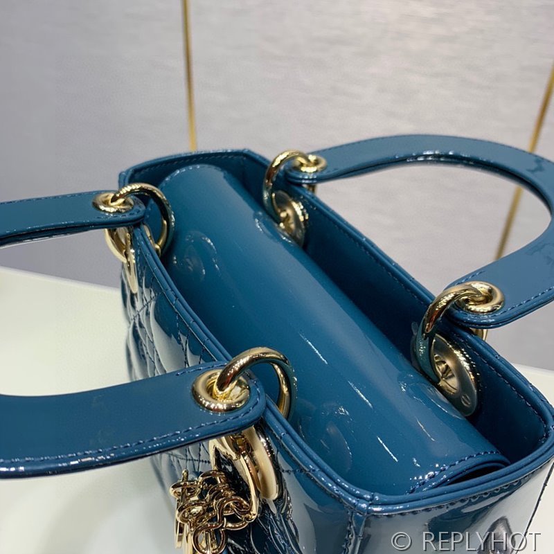 디올 Lady Dior My ABCDior 스몰 백 / 네이비블루 페이턴트 [매장가840만원대]