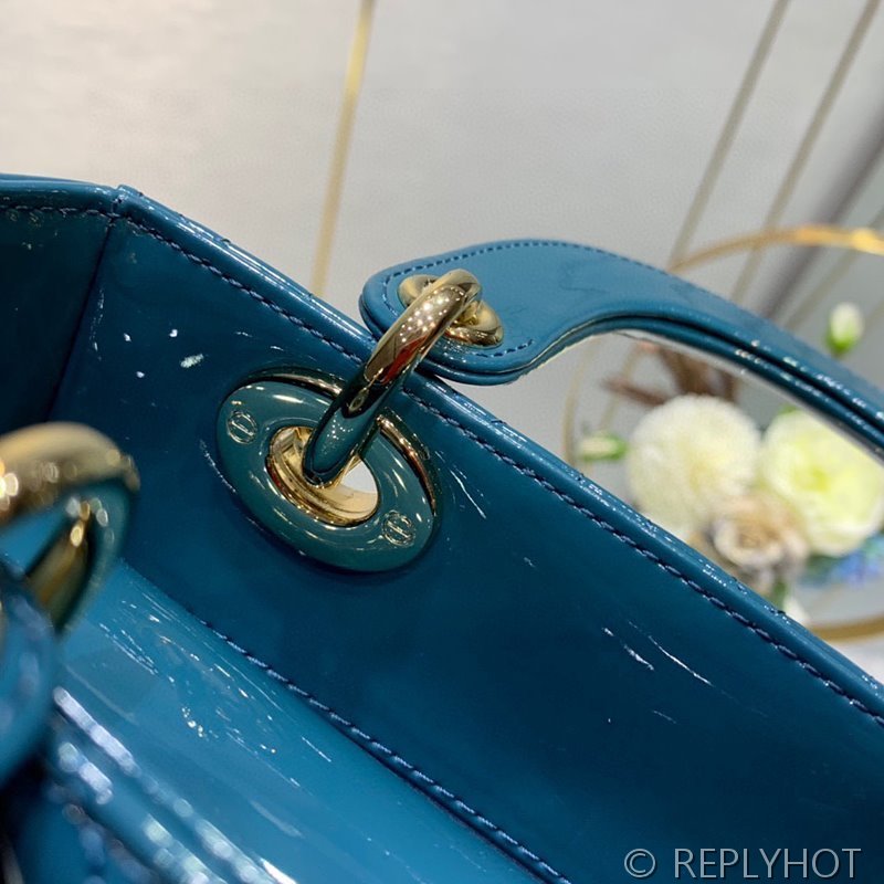 디올 Lady Dior My ABCDior 스몰 백 / 네이비블루 페이턴트 [매장가840만원대]