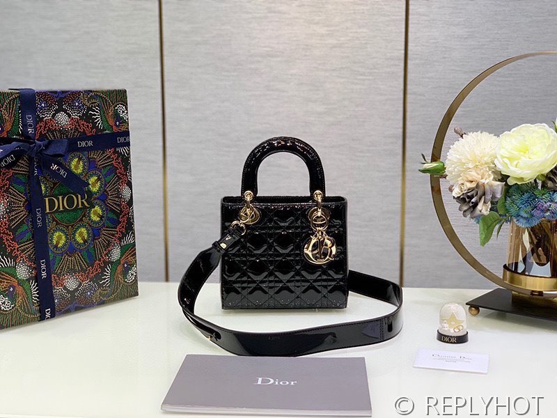 디올 Lady Dior My ABCDior 스몰 백 / 블랙페이턴트 [매장가840만원대]