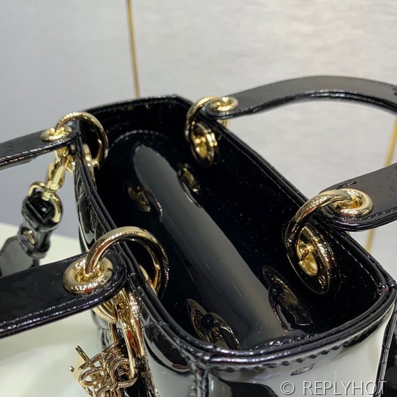 디올 Lady Dior My ABCDior 스몰 백 / 블랙페이턴트 [매장가840만원대]