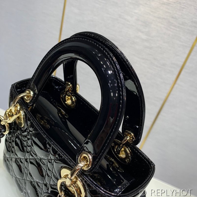 디올 Lady Dior My ABCDior 스몰 백 / 블랙페이턴트 [매장가840만원대]