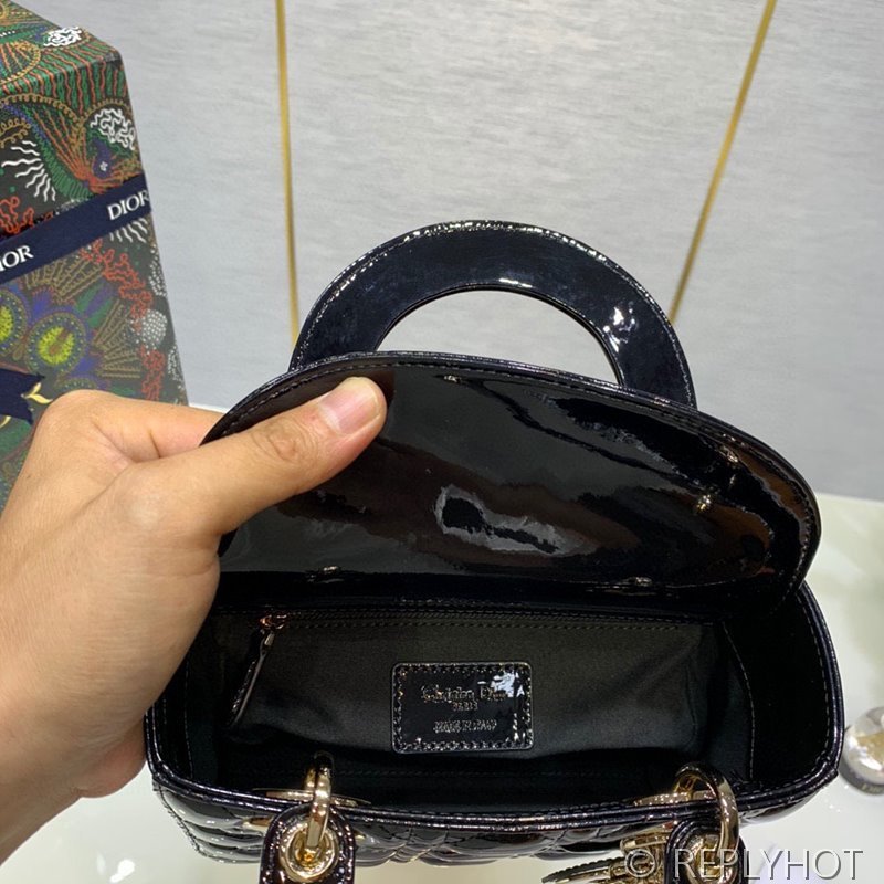 디올 Lady Dior My ABCDior 스몰 백 / 블랙페이턴트 [매장가840만원대]