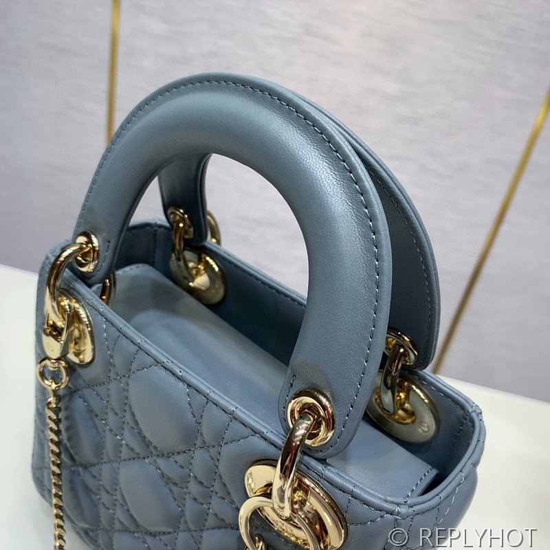 디올 Lady Dior 미니 백 / 헤이즈블루 [매장가750만원대]