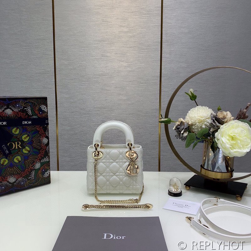 디올 Lady Dior 미니 백 / 화이트 [매장가750만원대]