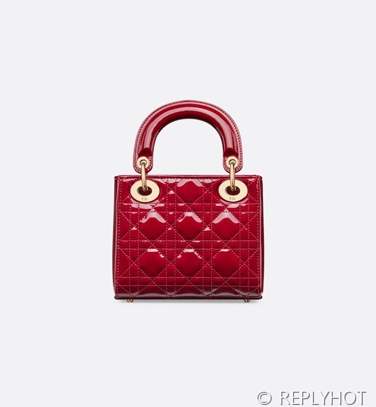 디올 Lady Dior 미니 백 / 체리레드페이턴트 [매장가750만원대]