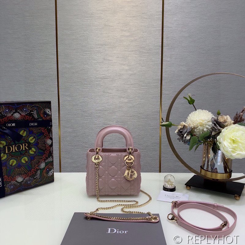 디올 Lady Dior 미니 백 / 펄핑크 [매장가750만원대]