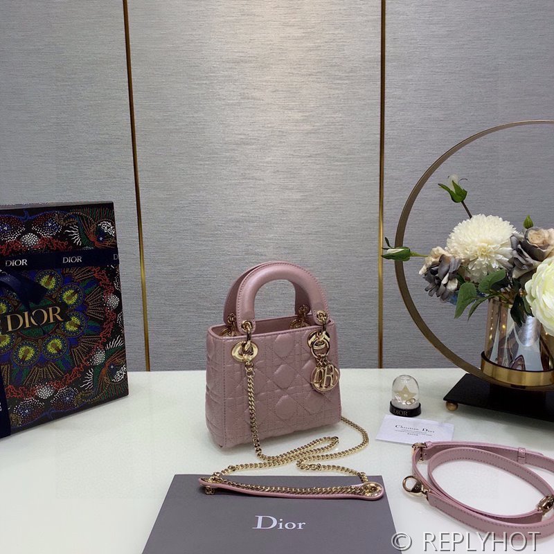 디올 Lady Dior 미니 백 / 펄핑크 [매장가750만원대]