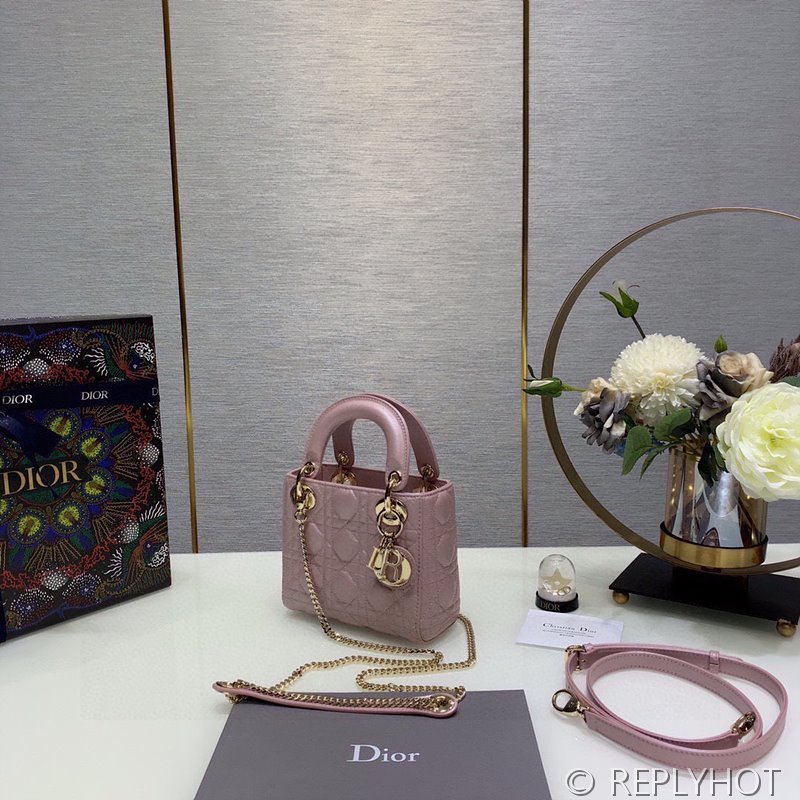 디올 Lady Dior 미니 백 / 펄핑크 [매장가750만원대]
