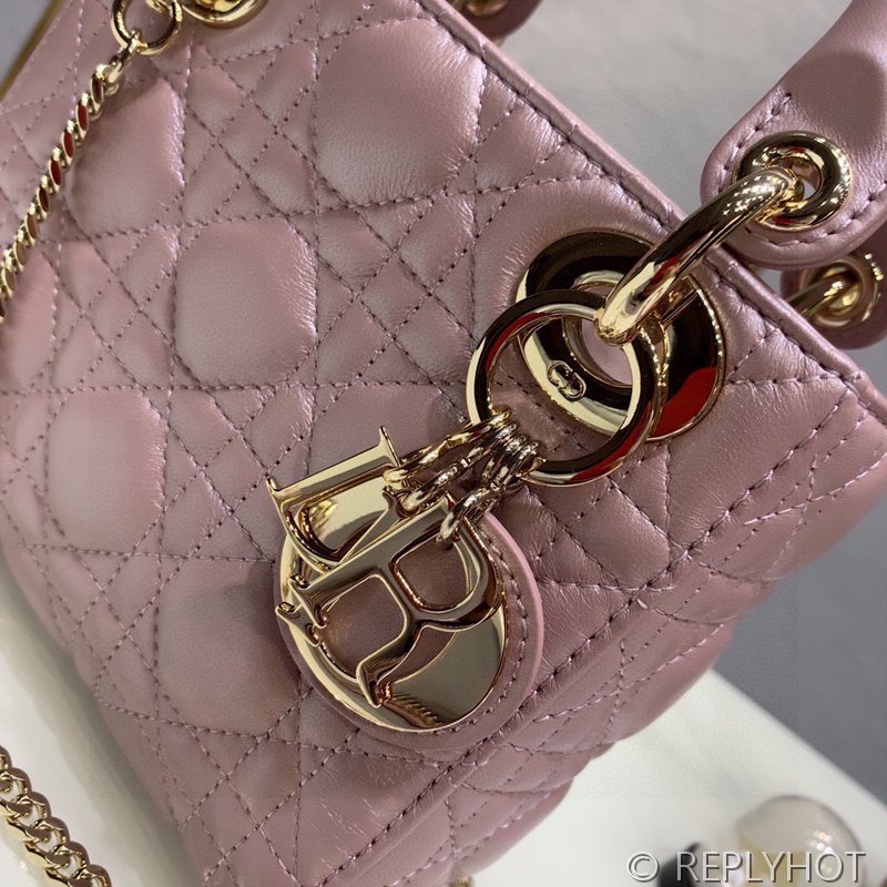 디올 Lady Dior 미니 백 / 펄핑크 [매장가750만원대]