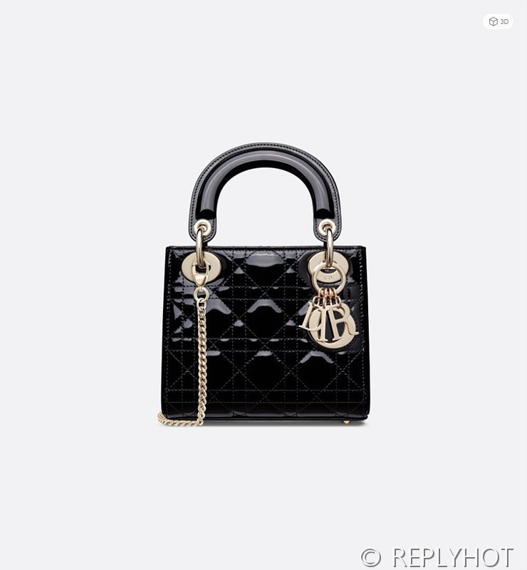 디올 Lady Dior 미니 백 / 블랙페이턴트 [매장가750만원대]