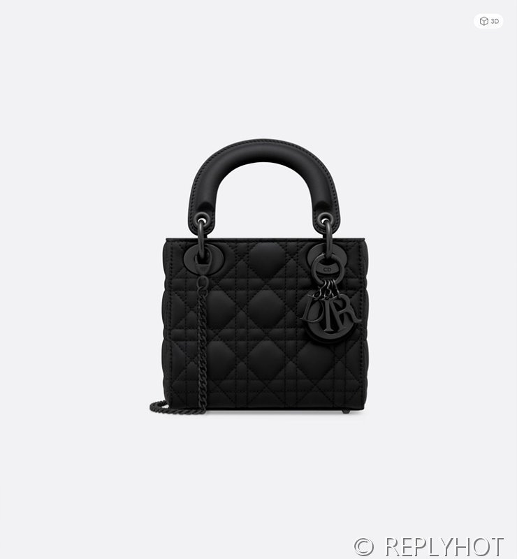디올 Lady Dior 미니 백 / 울트라매트 블랙 [매장가750만원대]