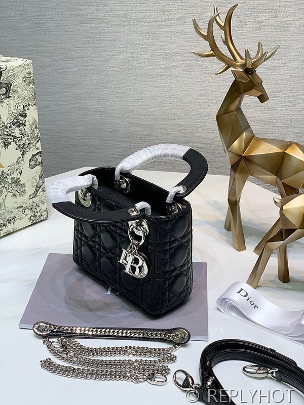 디올 Lady Dior 미니 백 / 블랙실버 [매장가750만원대]
