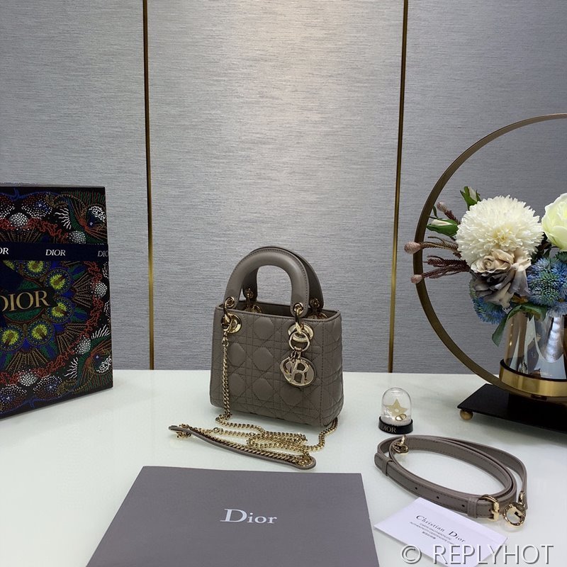 디올 Lady Dior 미니 백 / 그레이 [매장가750만원대]