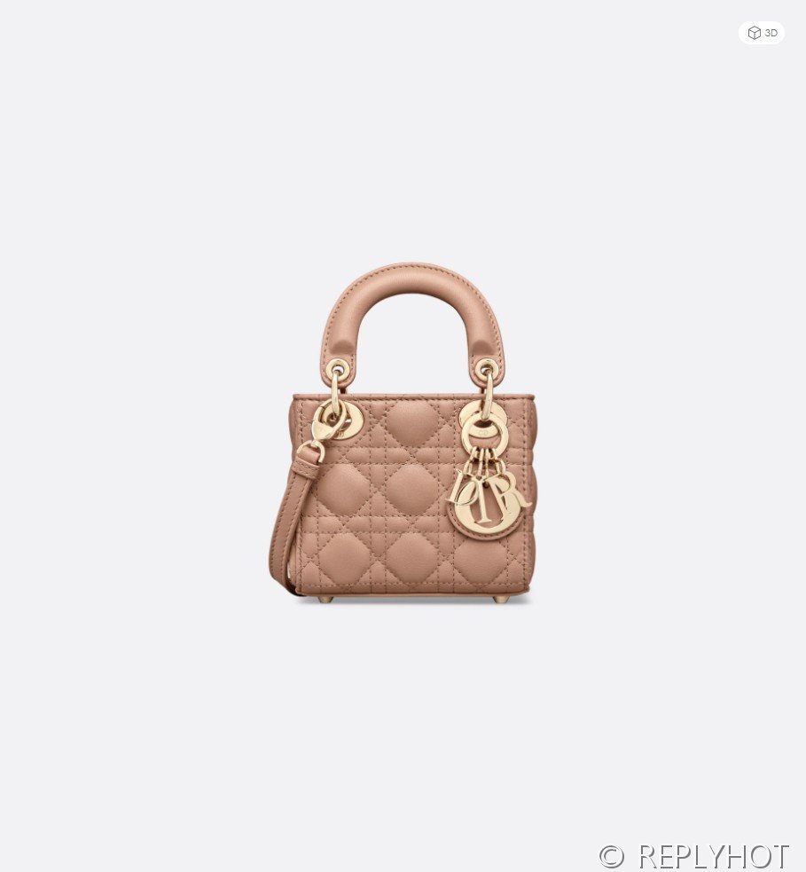 디올 Lady Dior 마이크로 백 / 블러쉬핑크 [매장가540만원대]