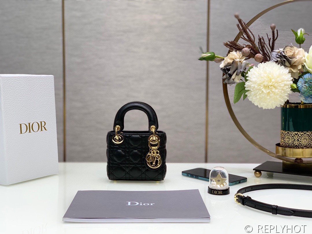 디올 Lady Dior 마이크로 백 / 블랙 [매장가540만원대]