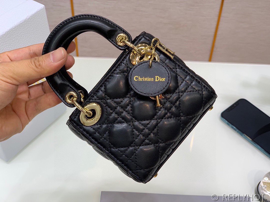 디올 Lady Dior 마이크로 백 / 블랙 [매장가540만원대]
