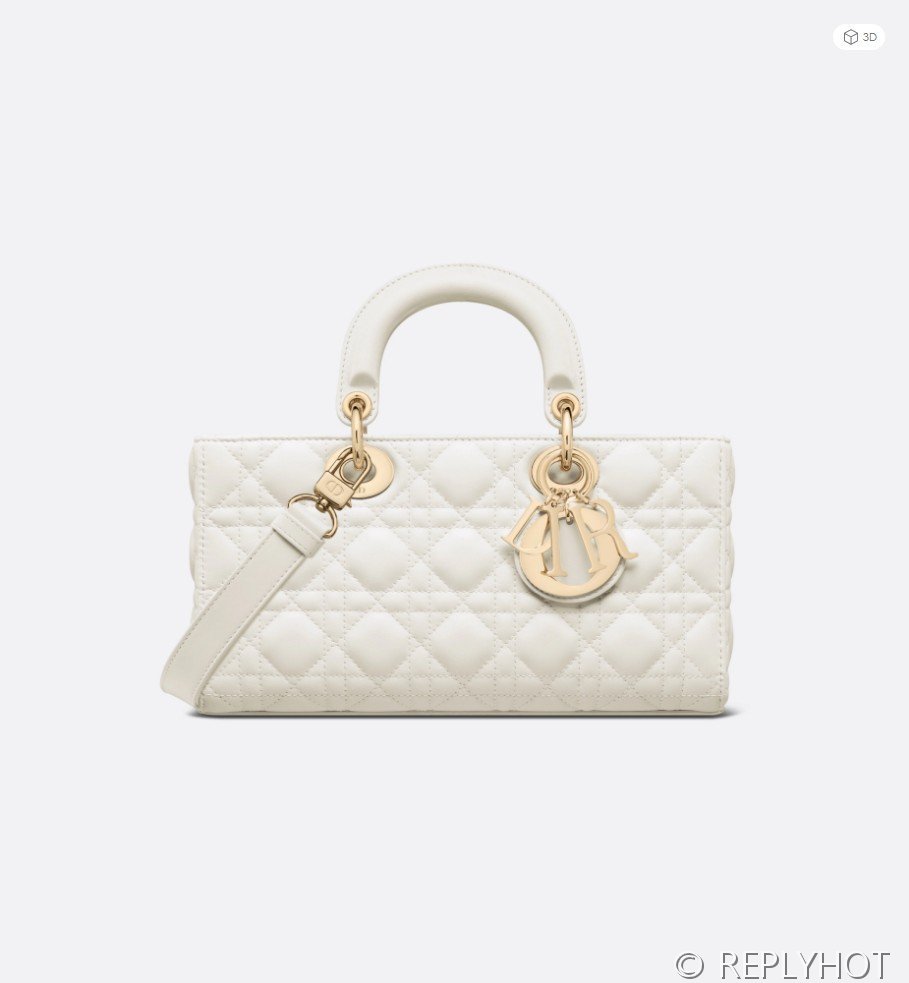 디올 Lady D-Joy 미디움 백 / 화이트 [매장가740만원대]
