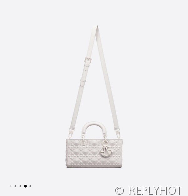 디올 Lady D-Joy 미디움 백 / 화이트 다이아몬드퀄팅 [매장가740만원대]