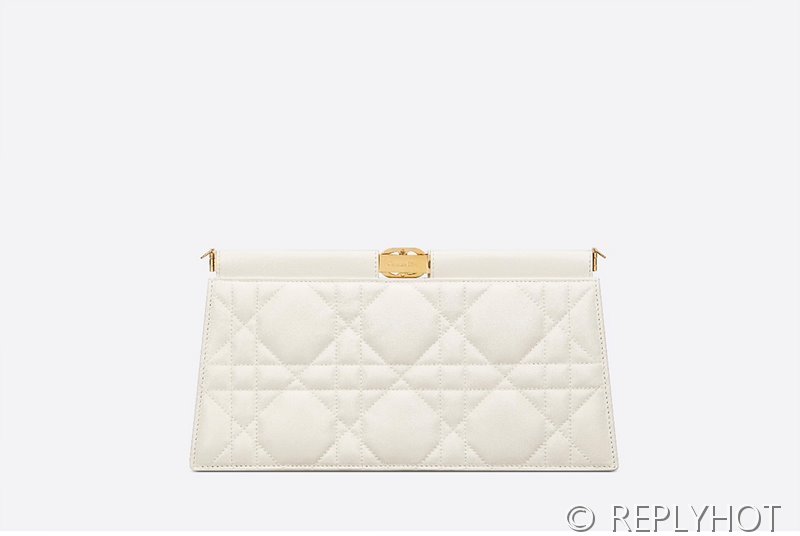 디올 카로 콜 누아르 체인 클러치 / 화이트 [매장가 490만원대]