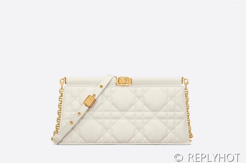 디올 카로 콜 누아르 체인 클러치 / 화이트 [매장가 490만원대]