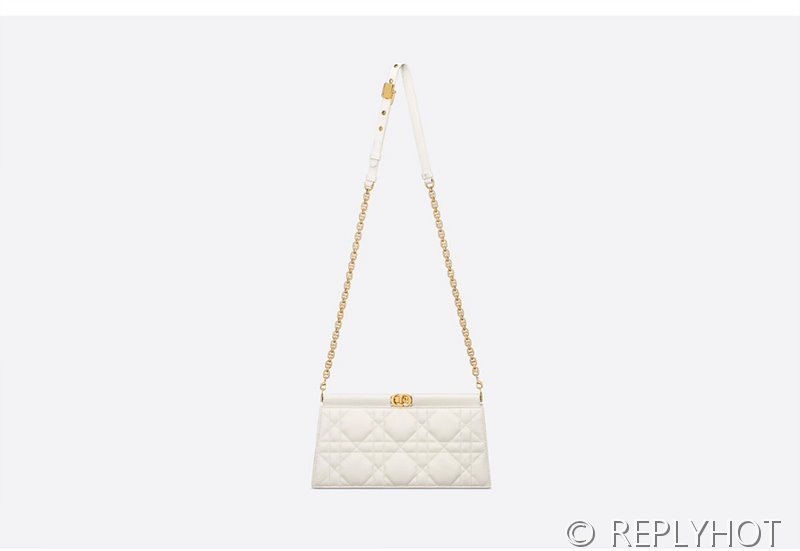 디올 카로 콜 누아르 체인 클러치 / 화이트 [매장가 490만원대]