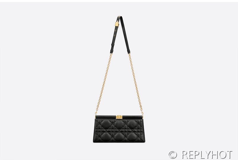 디올 카로 콜 누아르 체인 클러치 / 블랙 [매장가 490만원대]