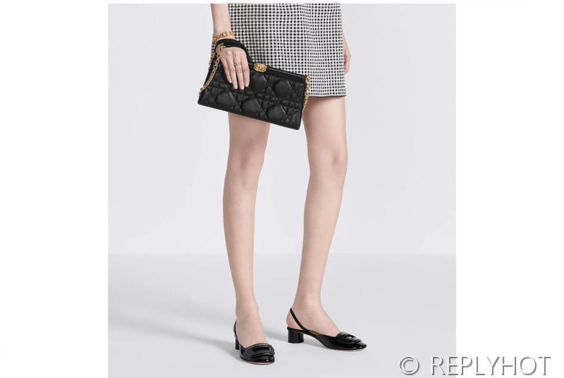 디올 카로 콜 누아르 체인 클러치 / 블랙 [매장가 490만원대]