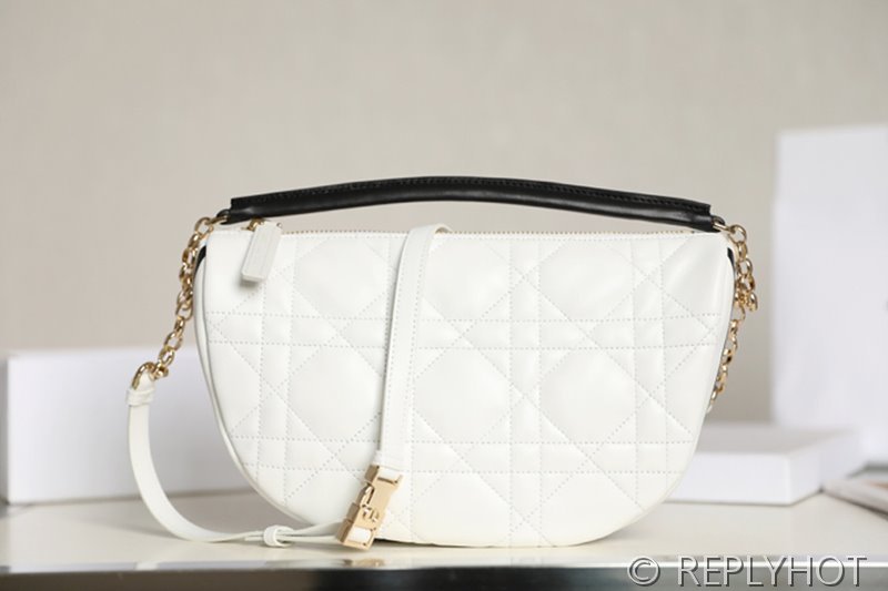 디올 바이브 호보 숄더백 / 미디움 / 화이트