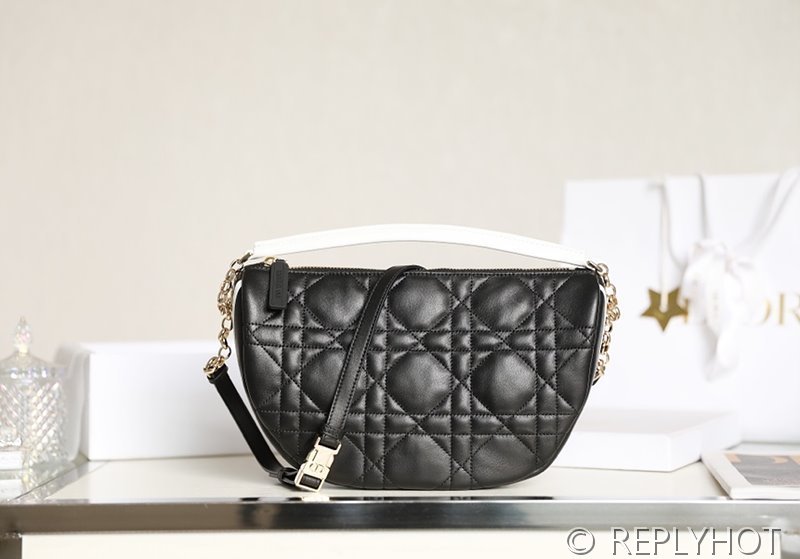 디올 바이브 호보 숄더백 / 미디움 / 블랙