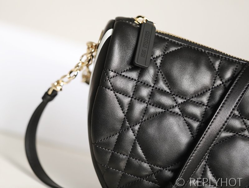 디올 바이브 호보 숄더백 / 미디움 / 블랙