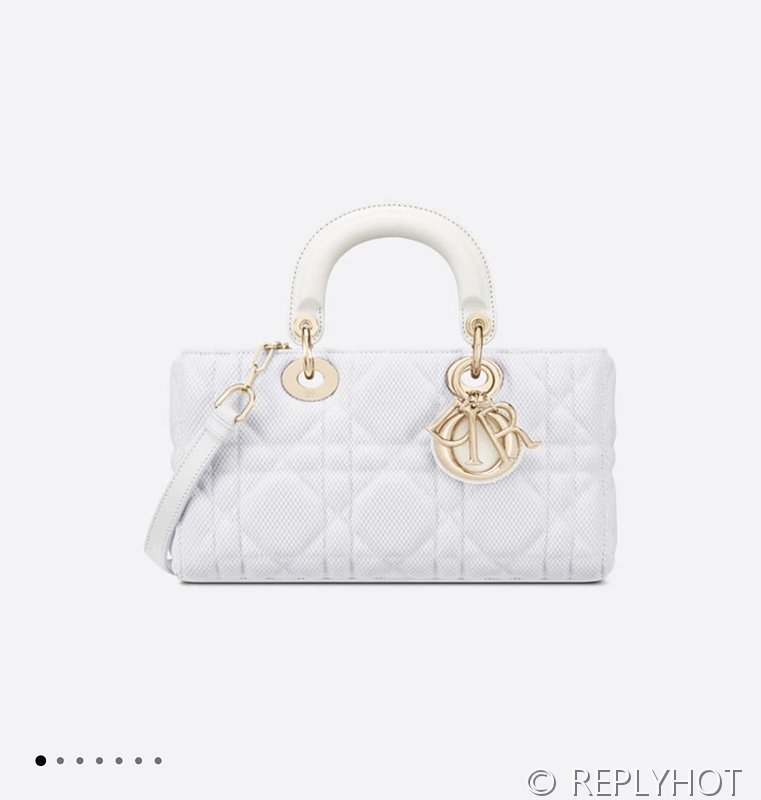 디올 Lady D-Joy 미디엄백 화이트 스웨이드 [매장가 740만원대]